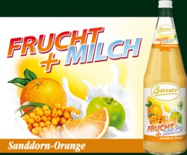 Bauer FRUCHT + MILCH Sanddorn-Orange