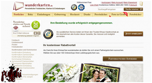 Bestellung abgeschickt