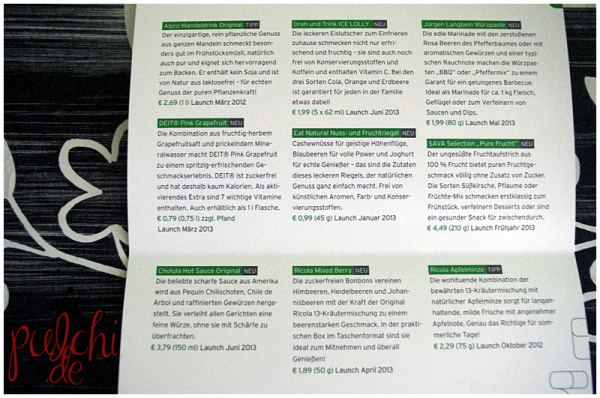 brandnooz Box Juni 2013 ~ Liste