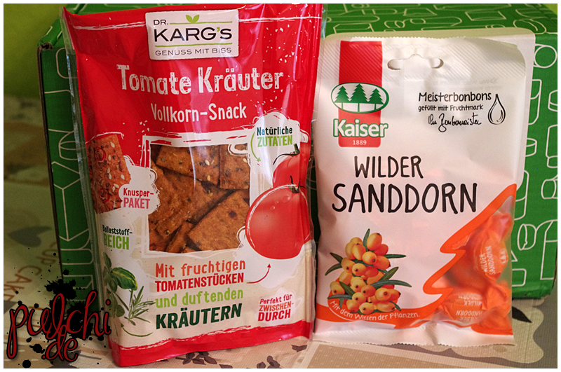 Dr. Karg‘s Vollkorn-Snack „Tomate Kräuter“ || Bonbonmeister® Kaiser Wilder Sanddorn