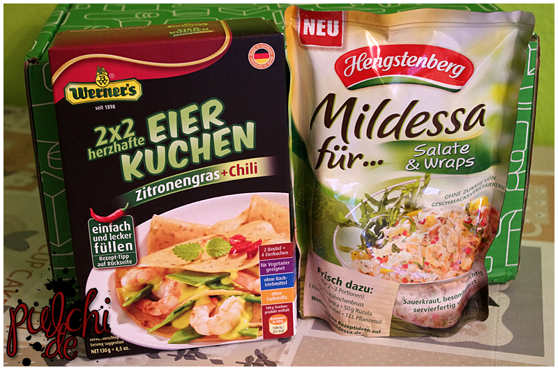 Werner’s Herzhafte Eierkuchen „Zitronengras+Chili“ || Hengstenberg Mildessa für... "Salate & Wraps"