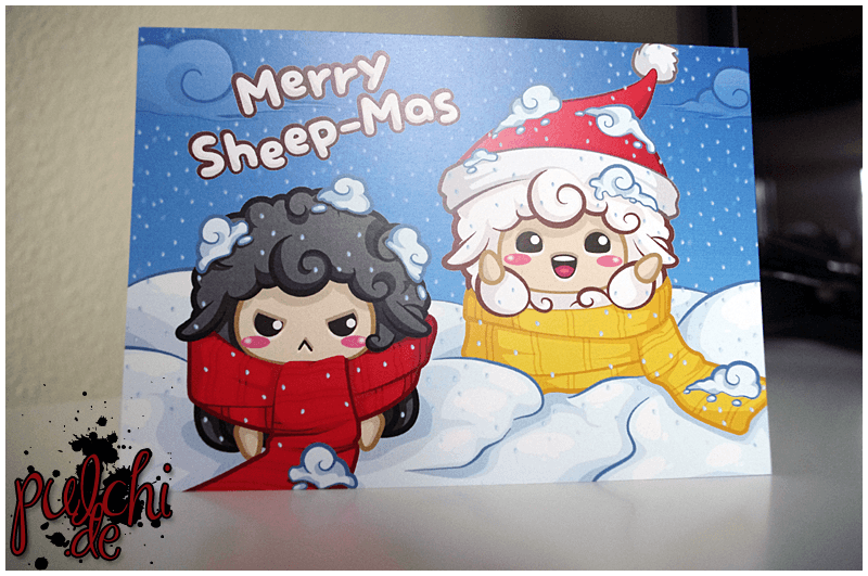 Merry Sheep-Mas Postkarte