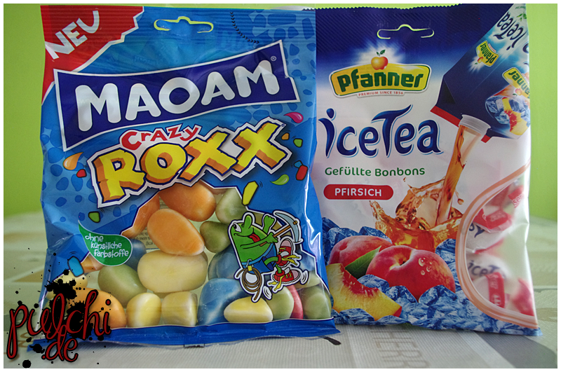 MAOAM Crazy Roxx || Pfanner iceTea Gefüllte Bonbons Pfirsich von Kaiser