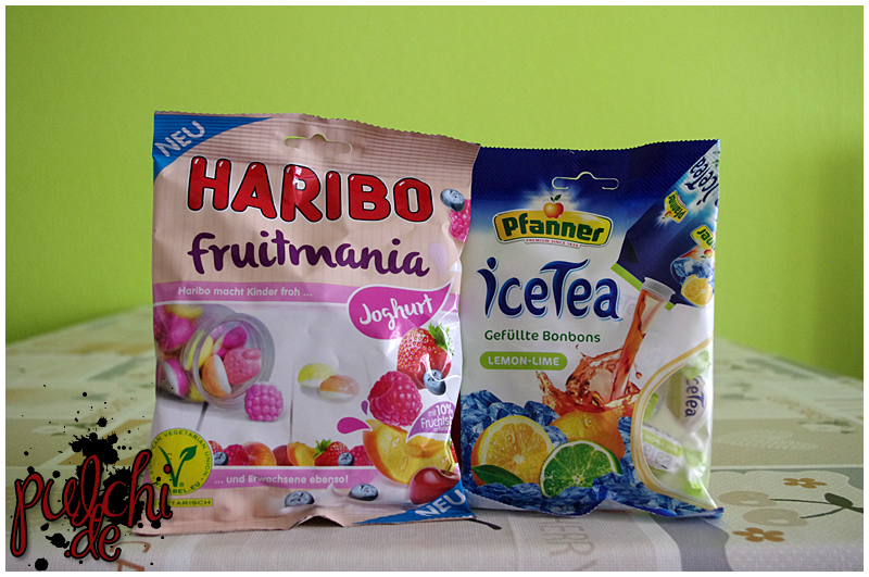 HARIBO Fruitmania Joghurt || Pfanner iceTea Gefüllte Bonbons Lemon-Lime von Kaiser