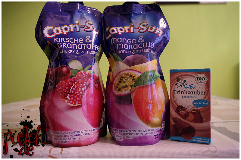 Capri-Sun Kirsche & Granatapfel || Capri-Sun Mango & Maracuja || TeeFee Trinkzauber Schokolade