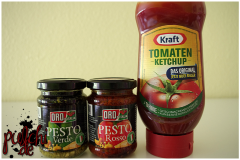 ORO d’Italia Pesto Verde || ORO d’Italia Pesto Rosso || Kraft Tomaten Ketchup