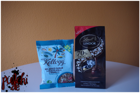 W. K. Kellogg No Added Sugar Crunchy Müsli || Lindt LINDOR 70% Cacao