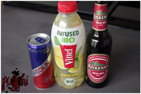 Organics by Red Bull Simply Cola || VITTEL Infused Bio Zitrone || Kilkenny Irish Red Ale