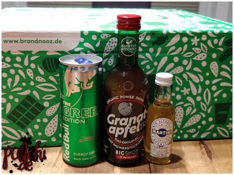 Red Bull Green Edition Kaktusfrucht || Kloster Kitchen BIGSHOT GRANATAPFEL || MARTINI Alkoholfrei Floreale
